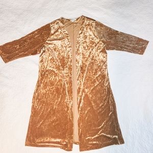 2X Ava & Viv Gold Velvet Sweater